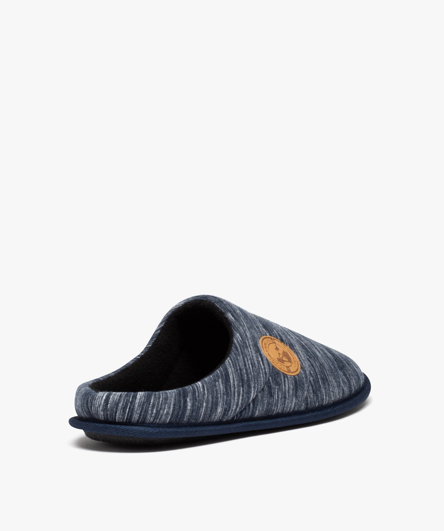 Chaussons homme en jersey moelleux bleu | GEMO