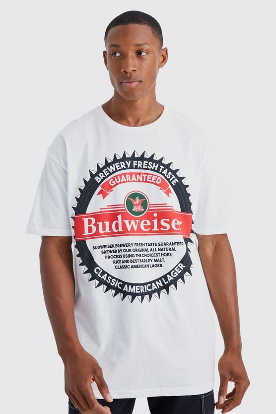 Oversize T-Shirt mit lizenziertem Budweiser Print