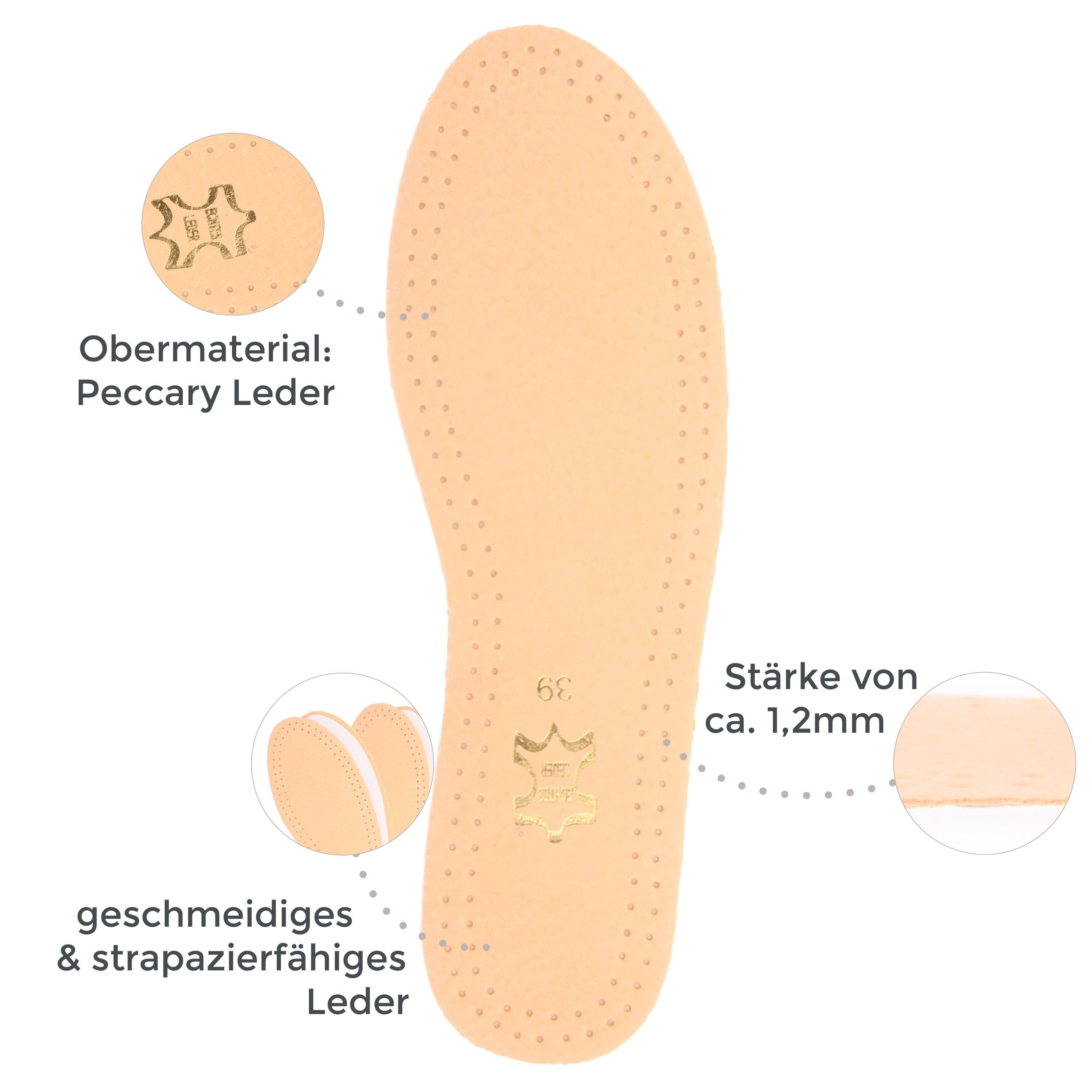 filsko Einlegesohlen Leder Latex Kork Kokos Einlegesohlen Bequem (1-tlg)