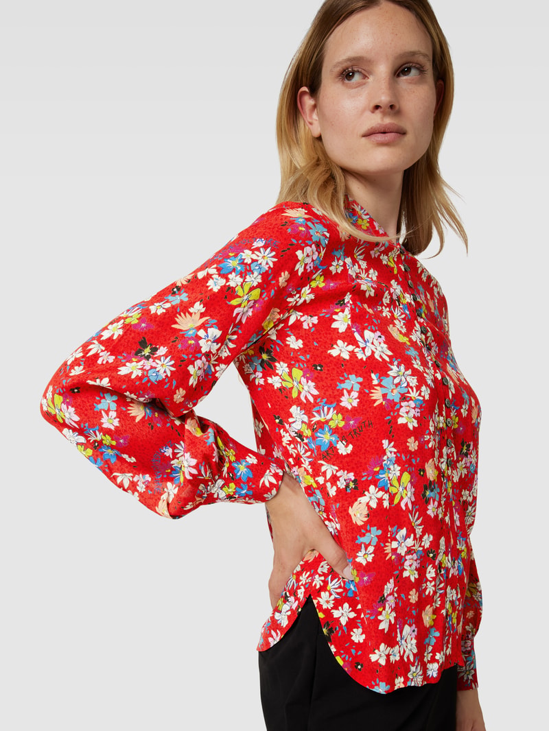 Bluse mit Stehkragen Modell 'TWINA' in rot