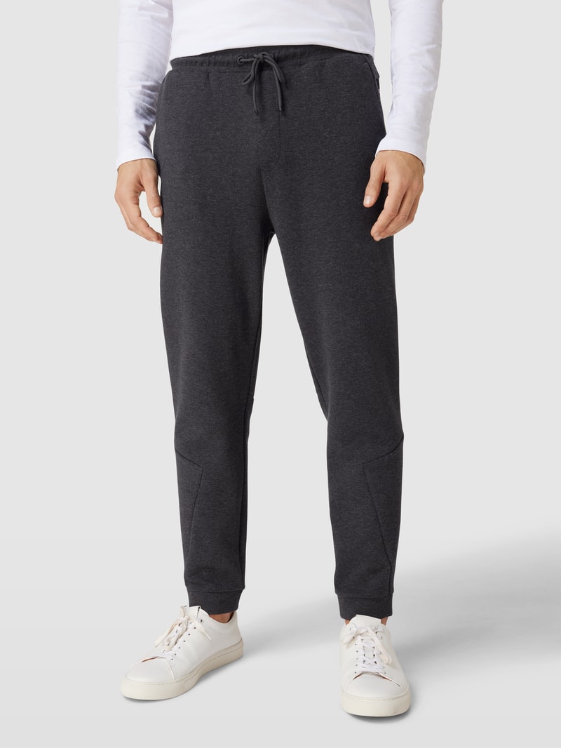 Sweatpants mit Galonstreifen Modell 'HADIKO' in mittelgrau