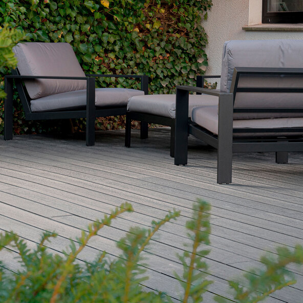 WPC Terrassendielen SAMANA, hellgrau, 10m²