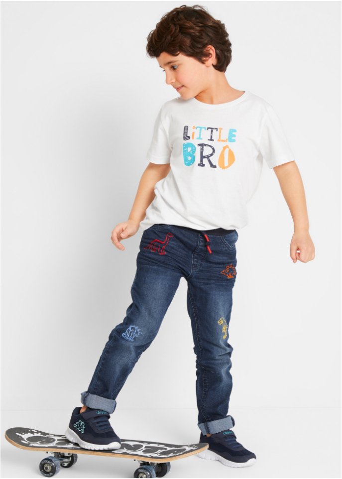 Jungen Jeans mit Dino Motiven, Regular Fit