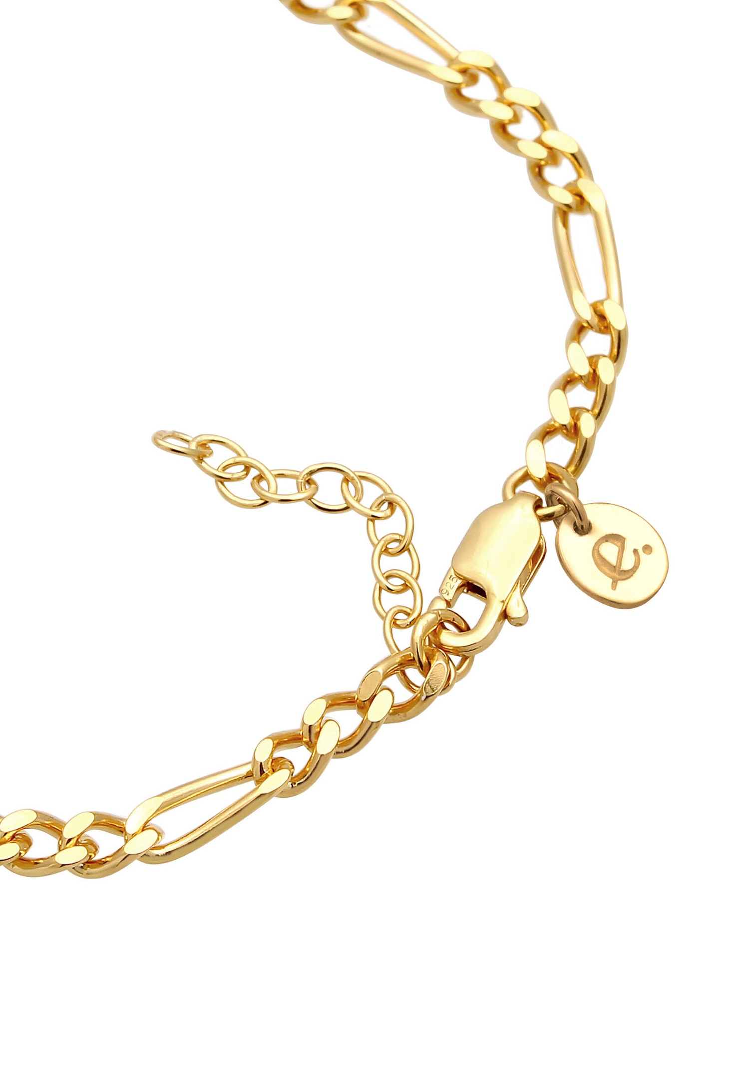 Bracciale da donna Elli PREMIUM, catena Figaro, filigrana intrecciata, minimalismo essenziale, in argento sterling 925