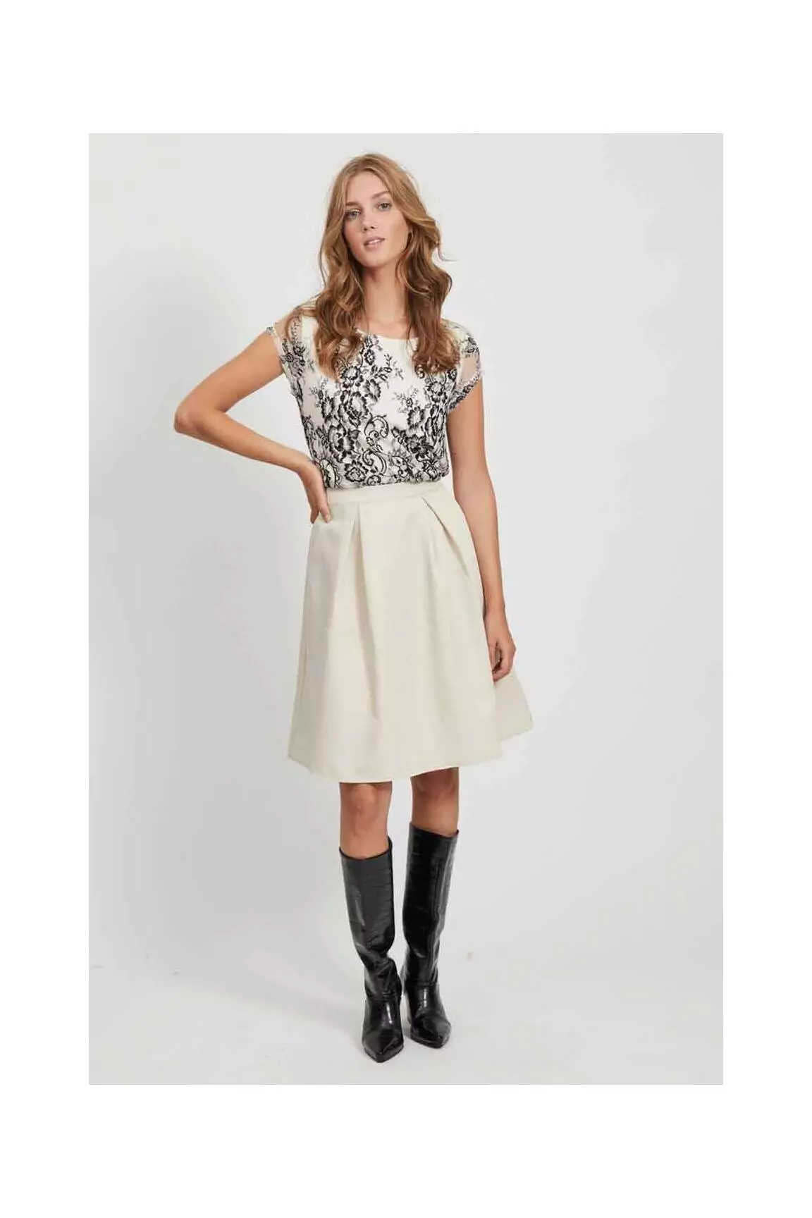 Vila Jupes Courtes Femme couleur beige