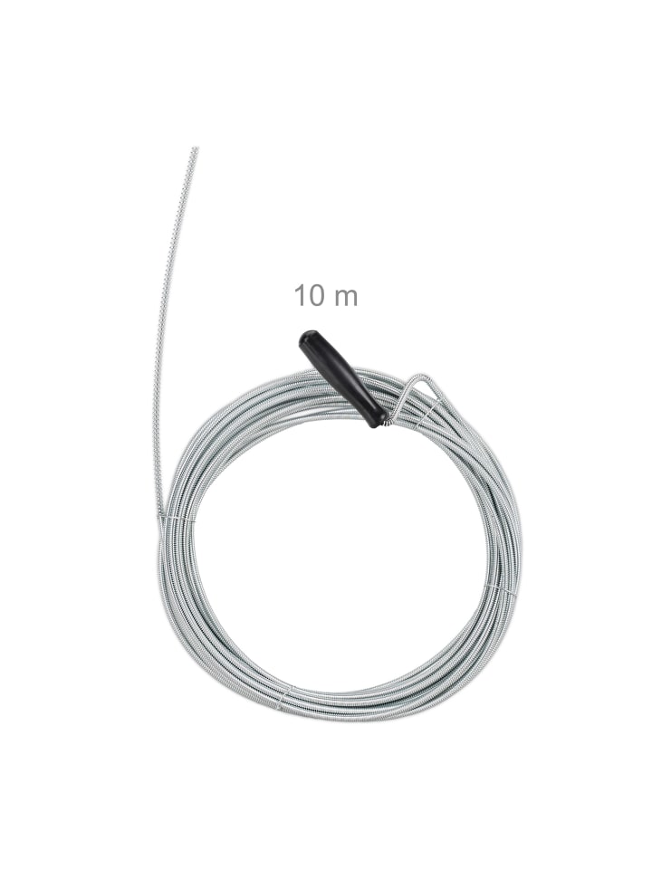 relaxdays 4x Rohrreinigungsspirale in Silber günstig kaufen onesize