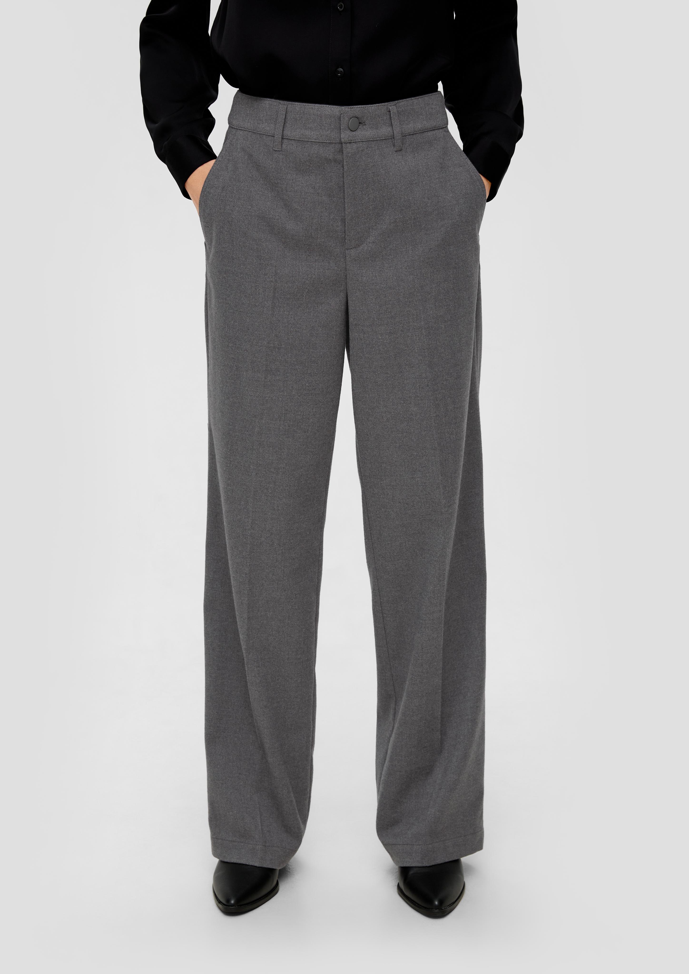 Regular: Twillhose mit Wide Leg  2139068-9722