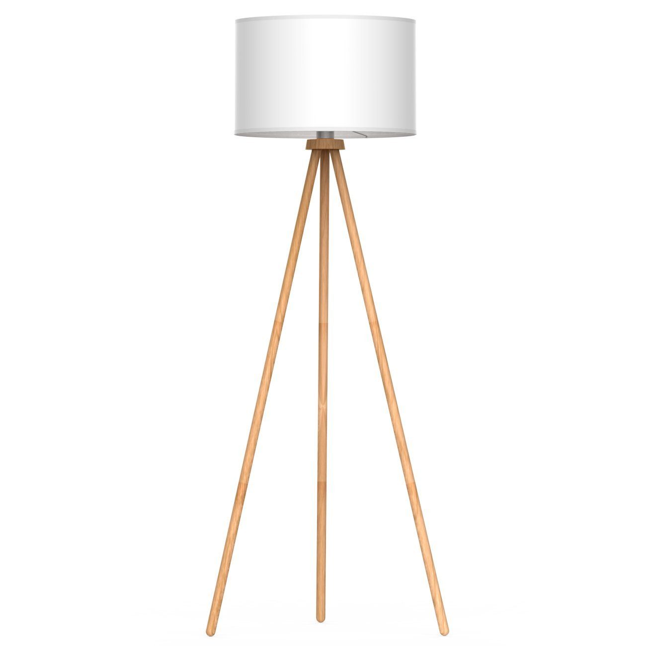 Tomons LED Stehlampe Stehleuchte Stativ aus Holz, mit 8W LED-Leuchtmittel, LED fest integriert