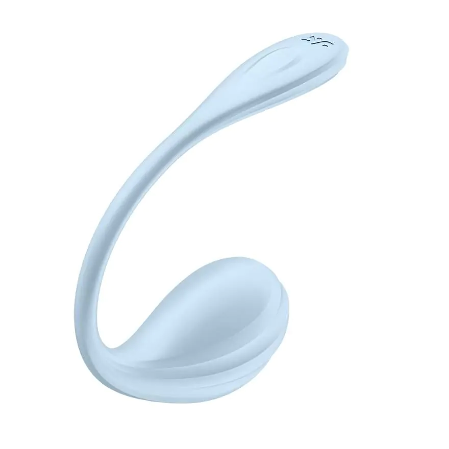 Satisfyer Glat kronblad lyseblå wibrujące jajko