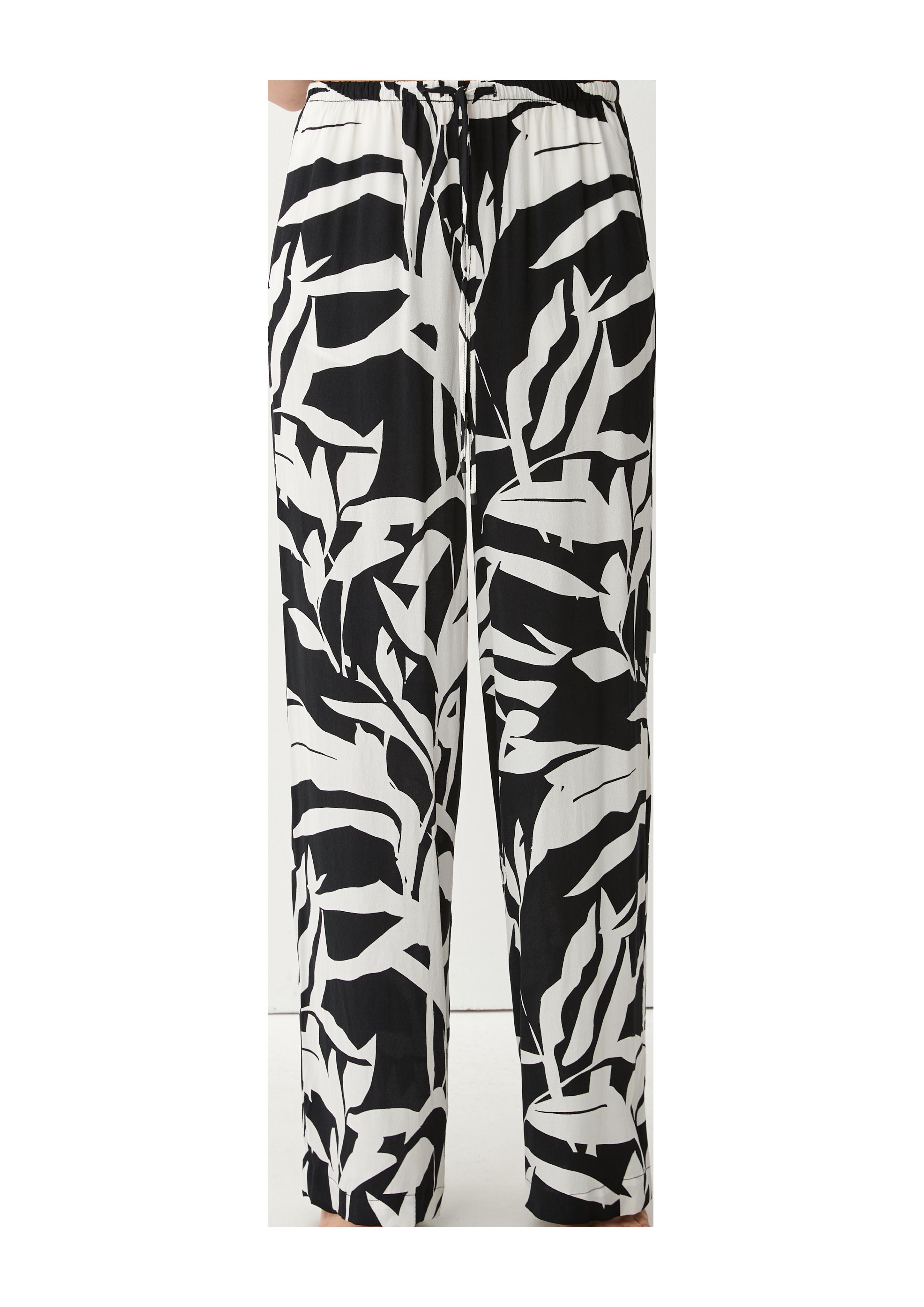 Loose: Hose mit Crêpe-Struktur  2131909-99A3
