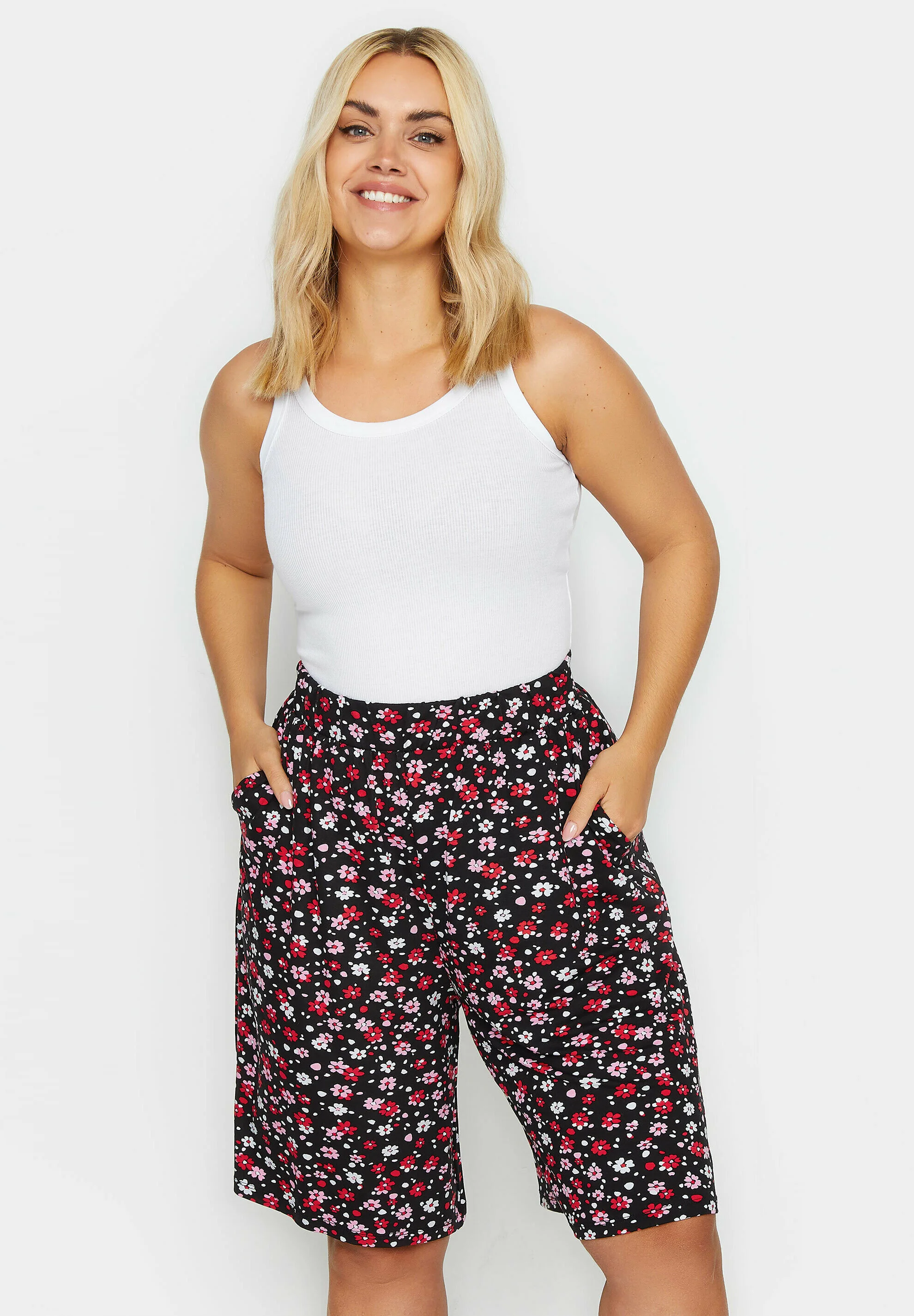 Yours Clothing ESTAMPADO FLORAL - Pantalón deportivo
