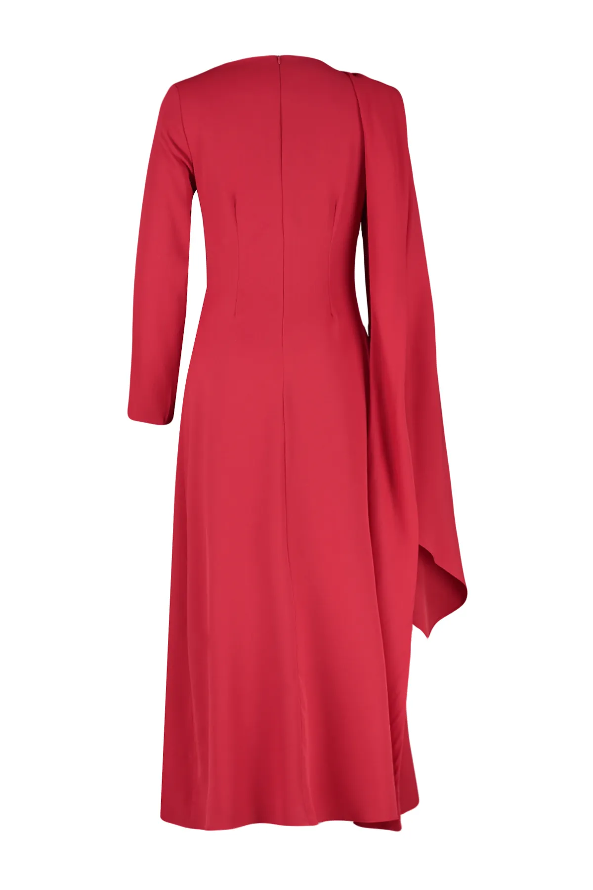 Trendyol Modest  Rotes Abendkleid mit Schaldetail - TCTSS24DB00036