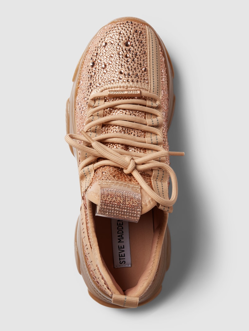 Sneaker mit Ziersteinbesatz Modell 'MAXIMA' in rose gold