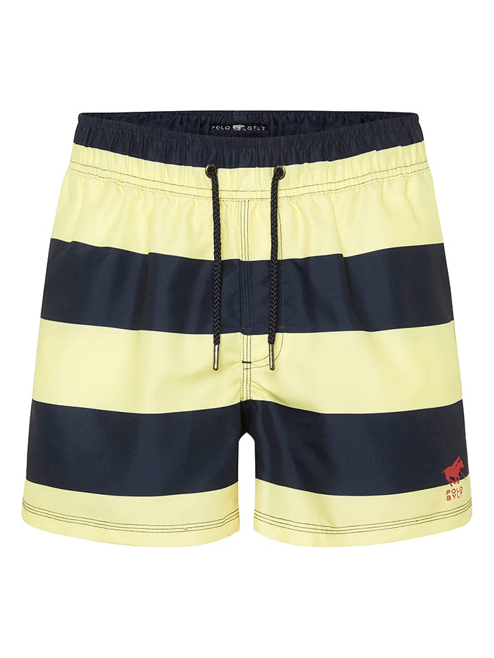 Polo Sylt Badeshorts in Gelb/ Dunkelblau günstig kaufen