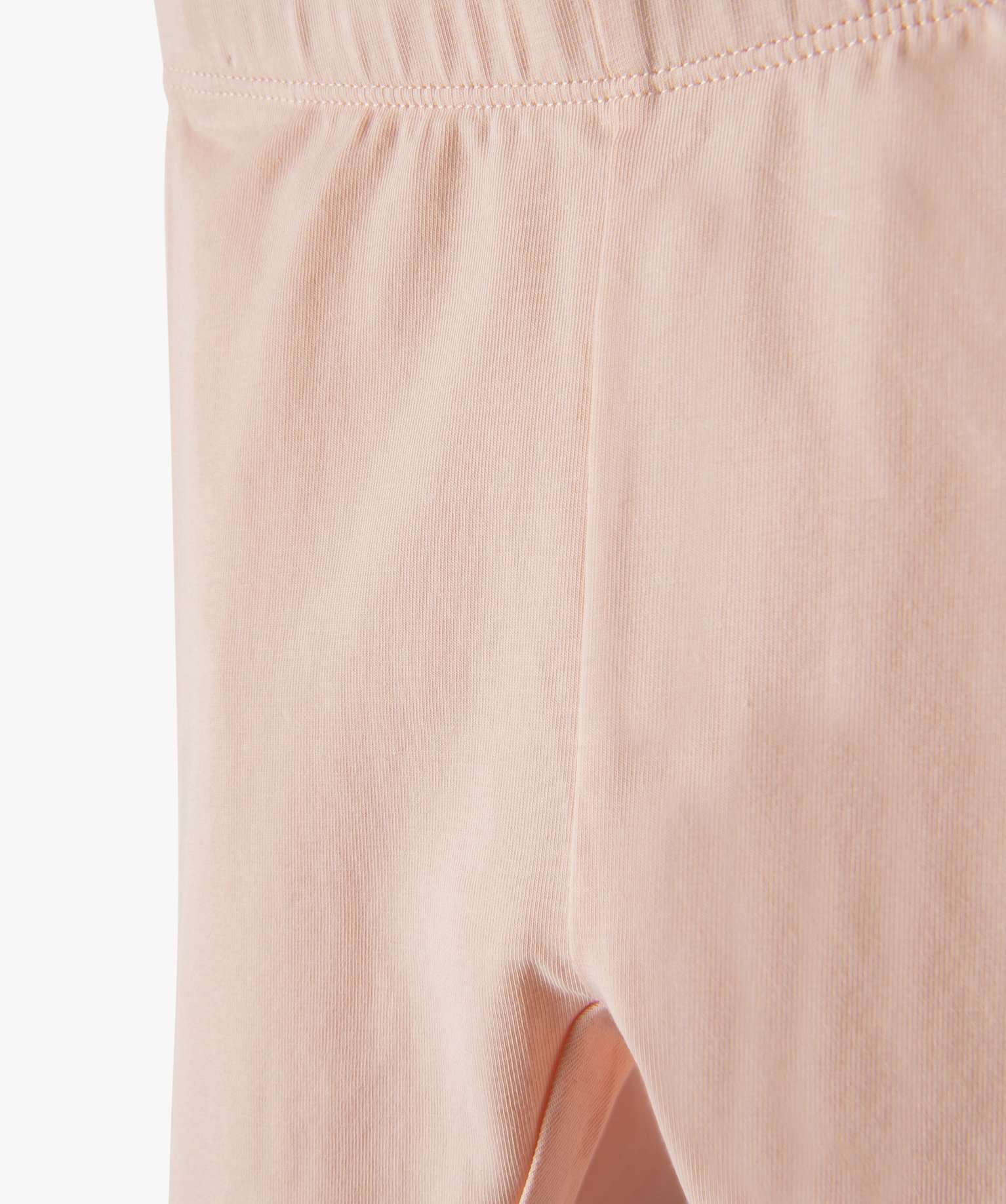 Legging bébé fille long en coton stretch rose | GEMO
