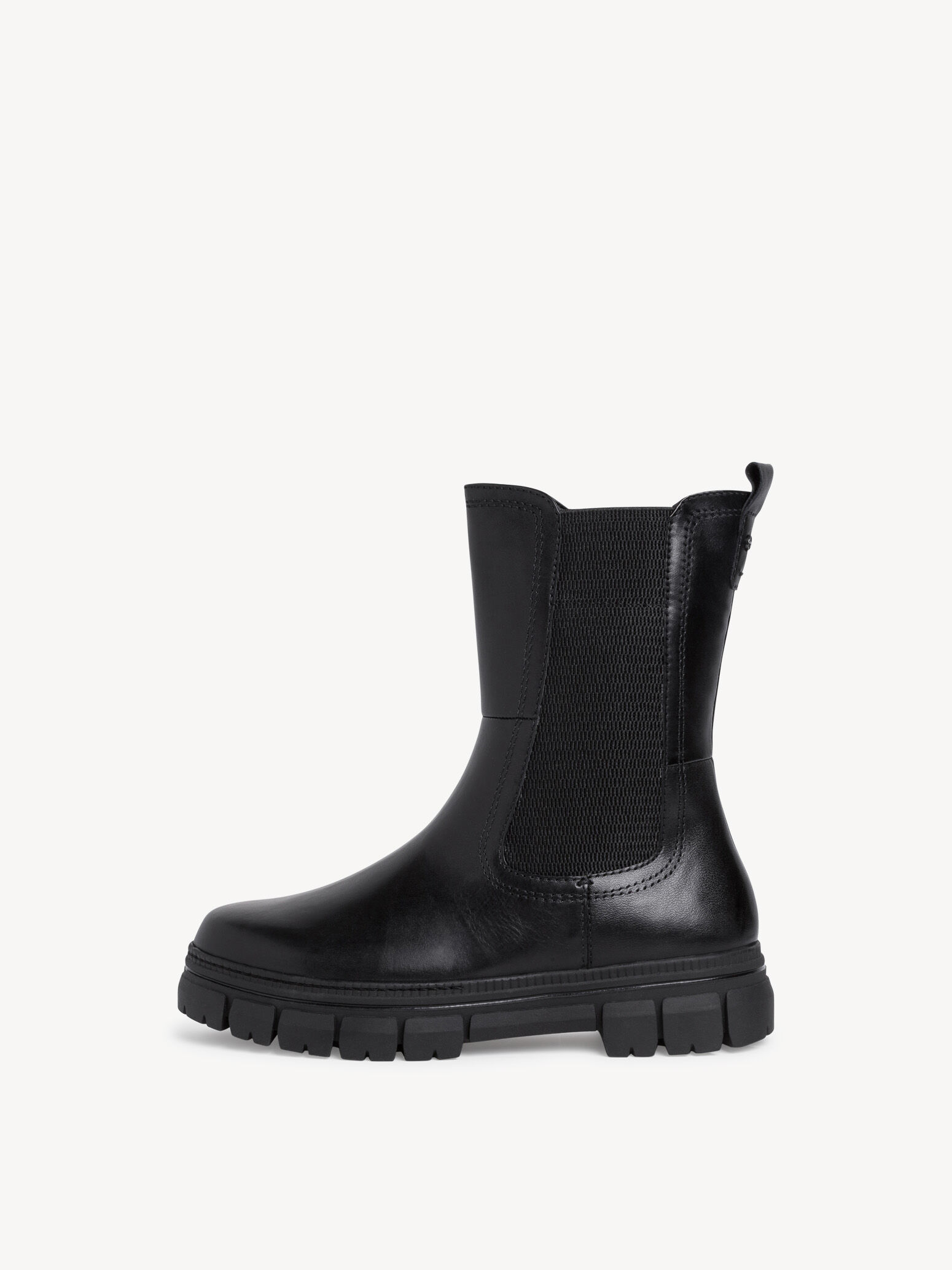 Bottine Chelsea en cuir - noir