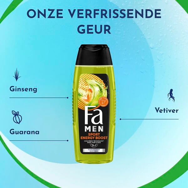 Fa Men Sport Energy Boost 3 az 1-ben tusfürdő 250ml