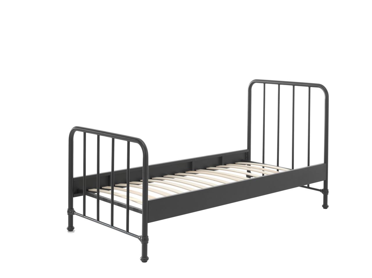 VIPACK BRONXX Metallbett im coolen Look Schwarz matt, Liegefläche 90 x 200 cm