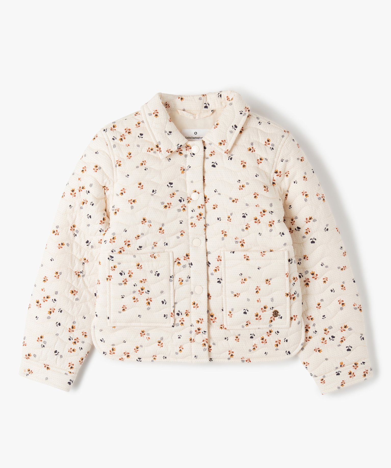Veste matelassée à motifs fleuris fille - LuluCastagnette ecru | GEMO