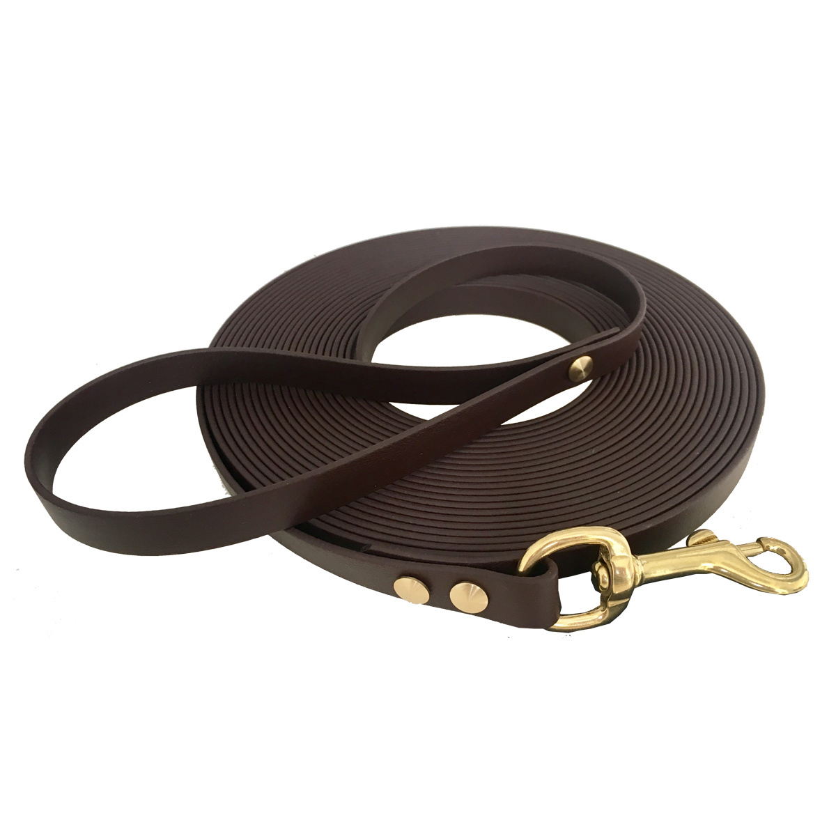 bio-leine Hundeleinen bio-leine 25-35 kg Schleppleine Biothane dunkelbraun 12 m