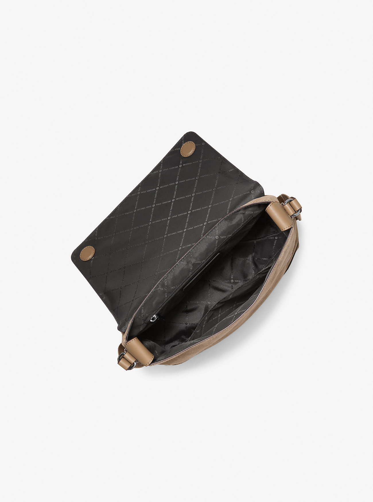 Hudson Small Suede Messenger Bag - HUSK