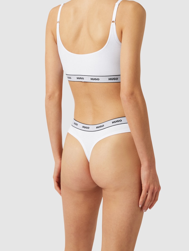 String mit Logo-Bund im 3er-Pack in weiß