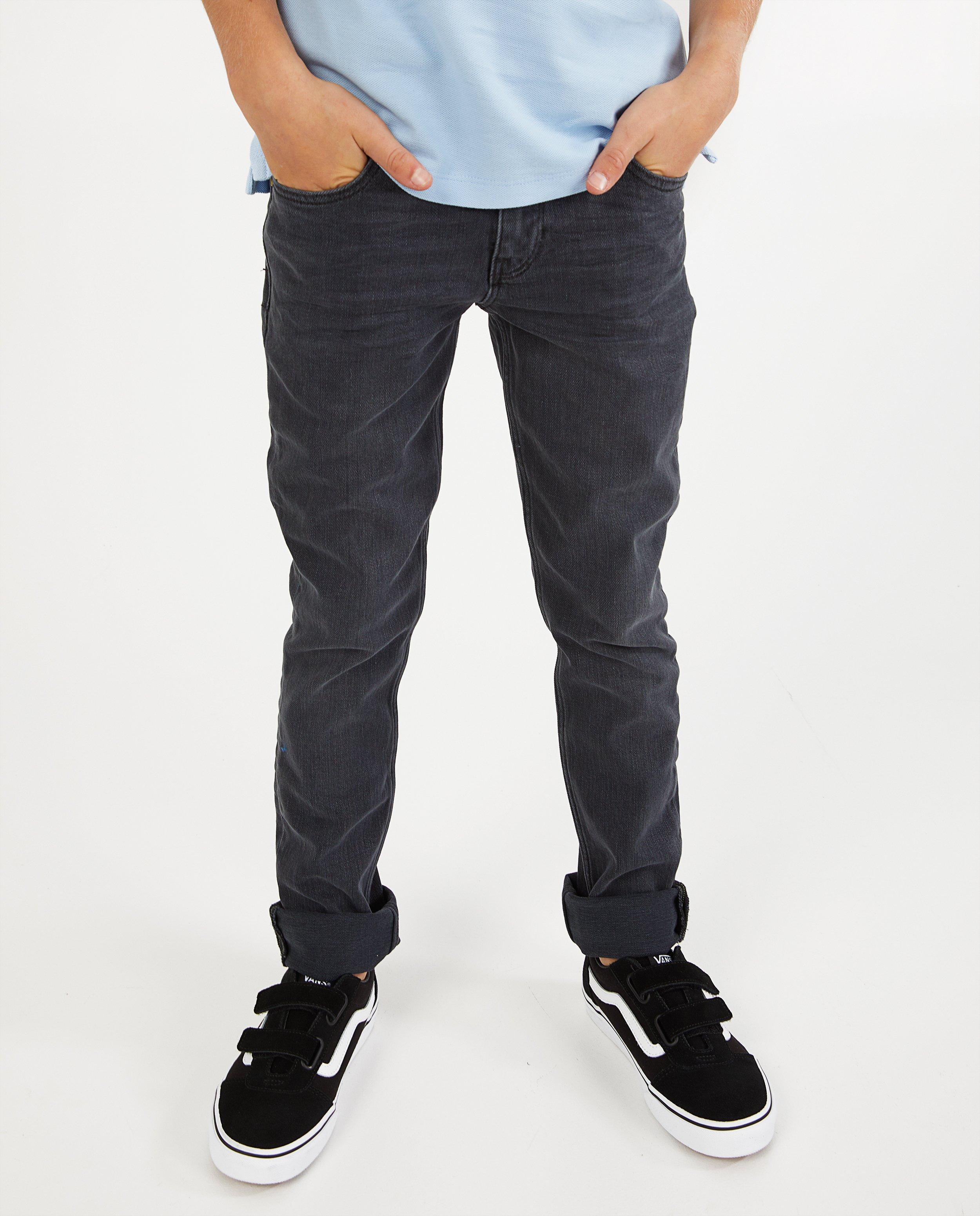 AM denim slim post-consumer I AM gri