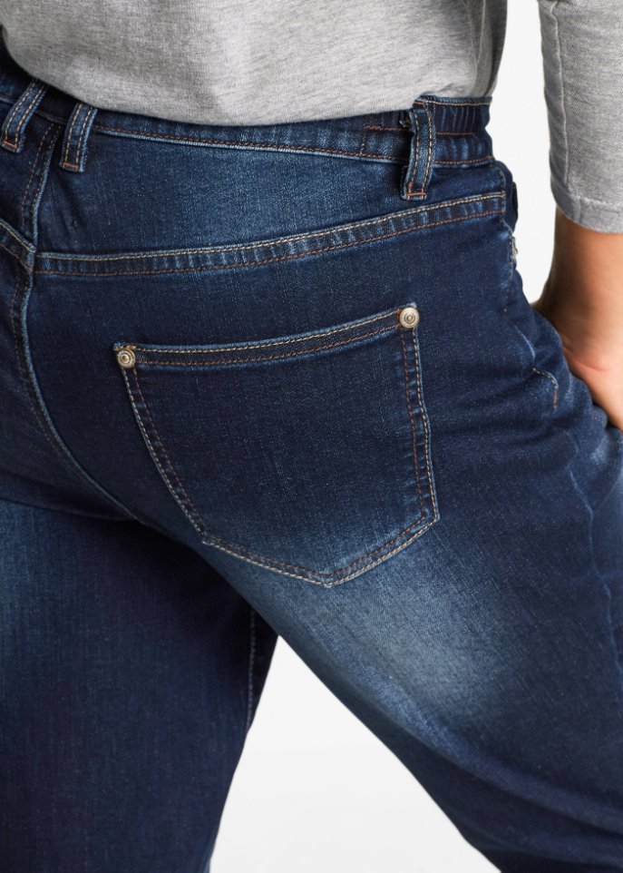 Stretch-Boyfriend-Jeans mit Bequembund