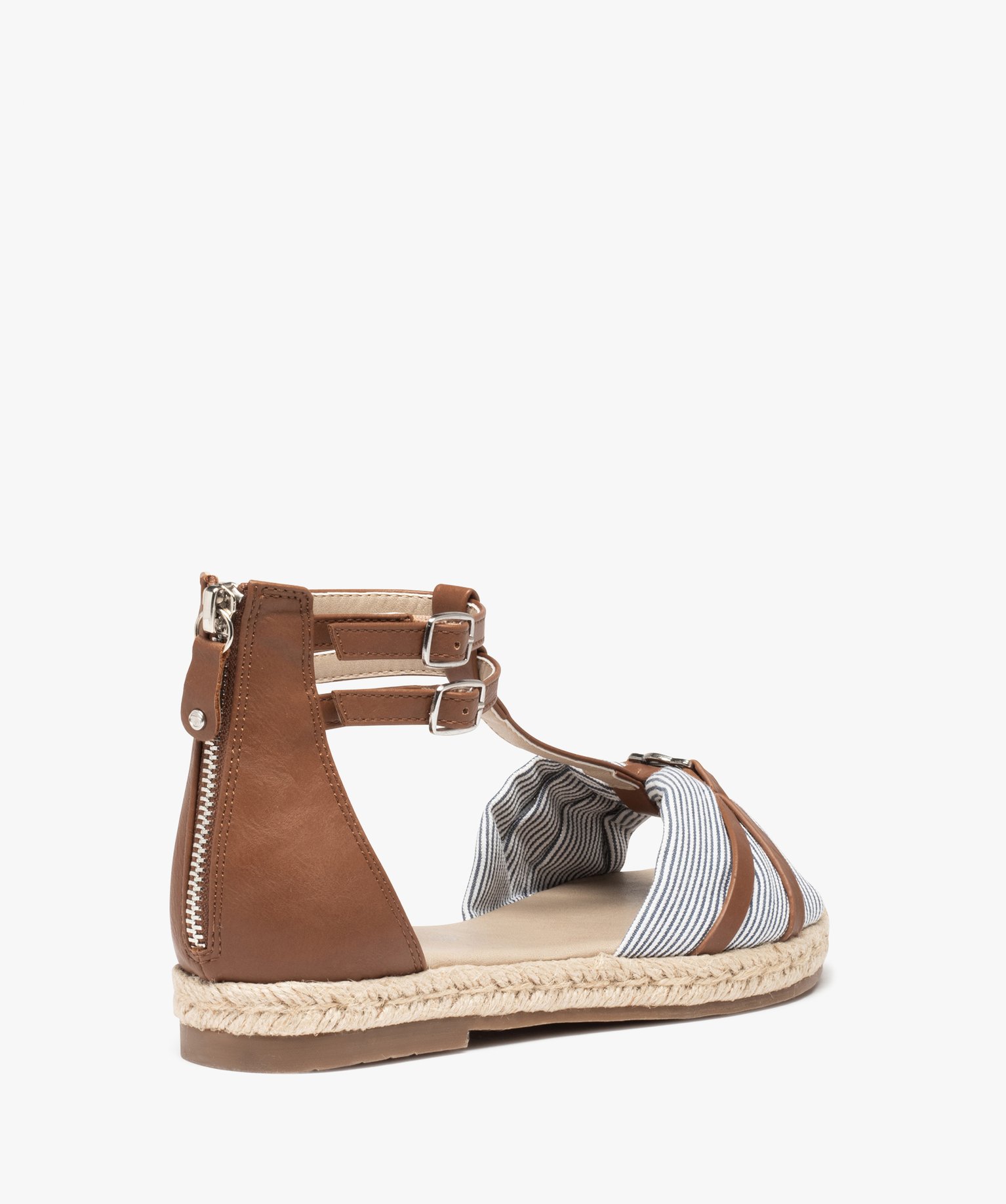 Sandales femme à talon plat et tige montante – Tom Tailor marine | GEMO