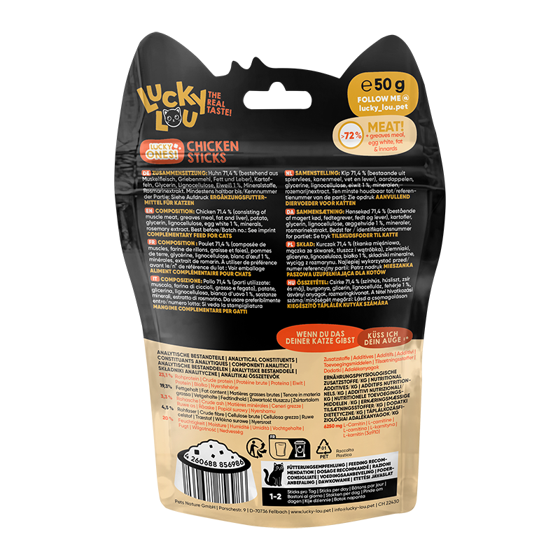 Lucky Lou Snacks Lucky Lou Lucky Ones Sticks 8x50 g Huhn