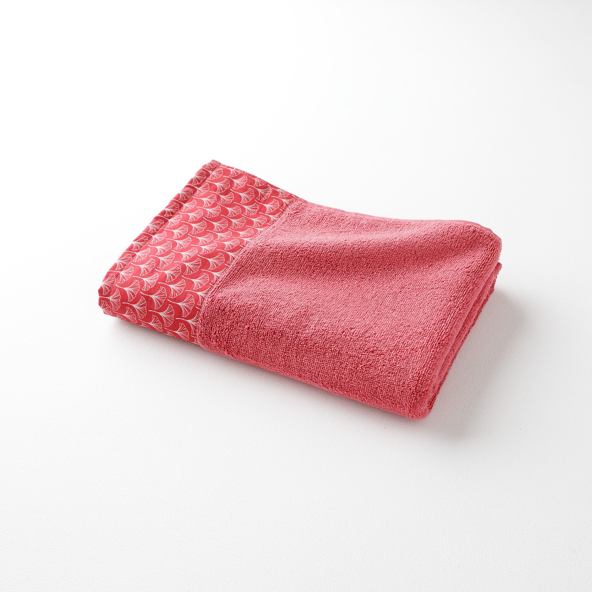 Éponge bouclette 420g/m² liteau imprimé ginkgo
