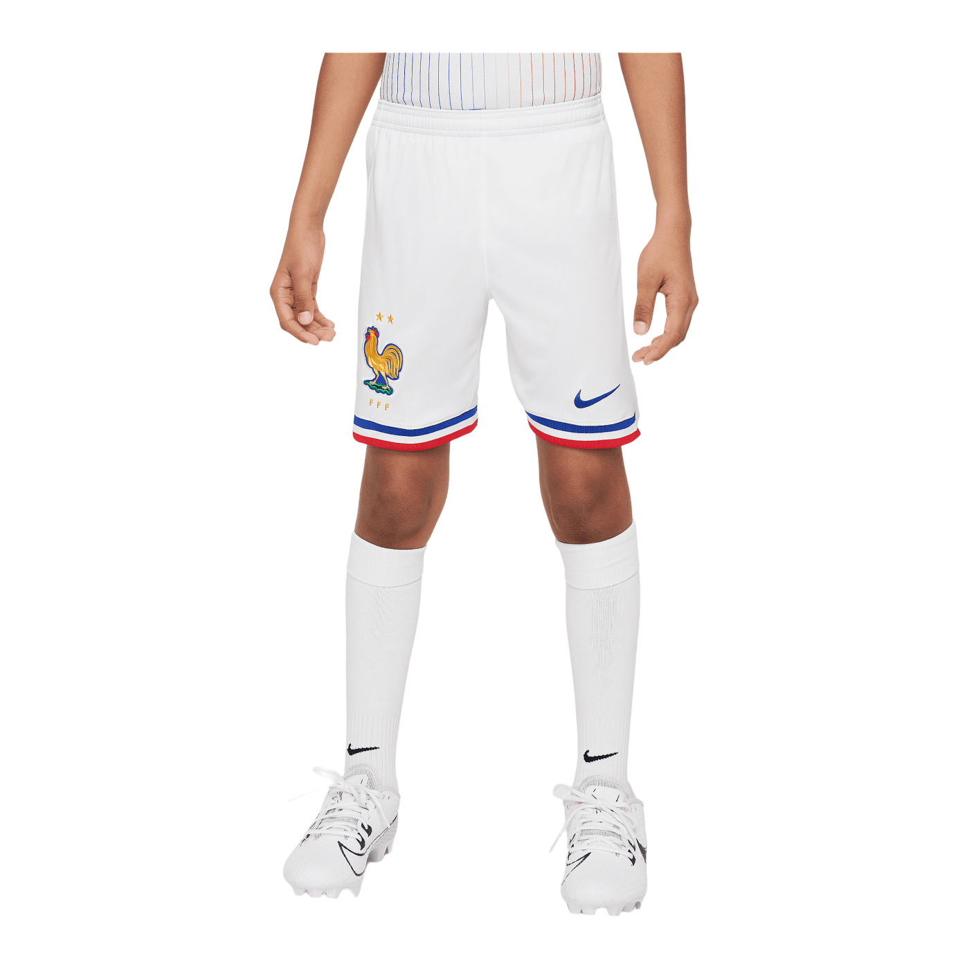 Nike Frankreich Short Home EM 2024 Kids Weiss F100