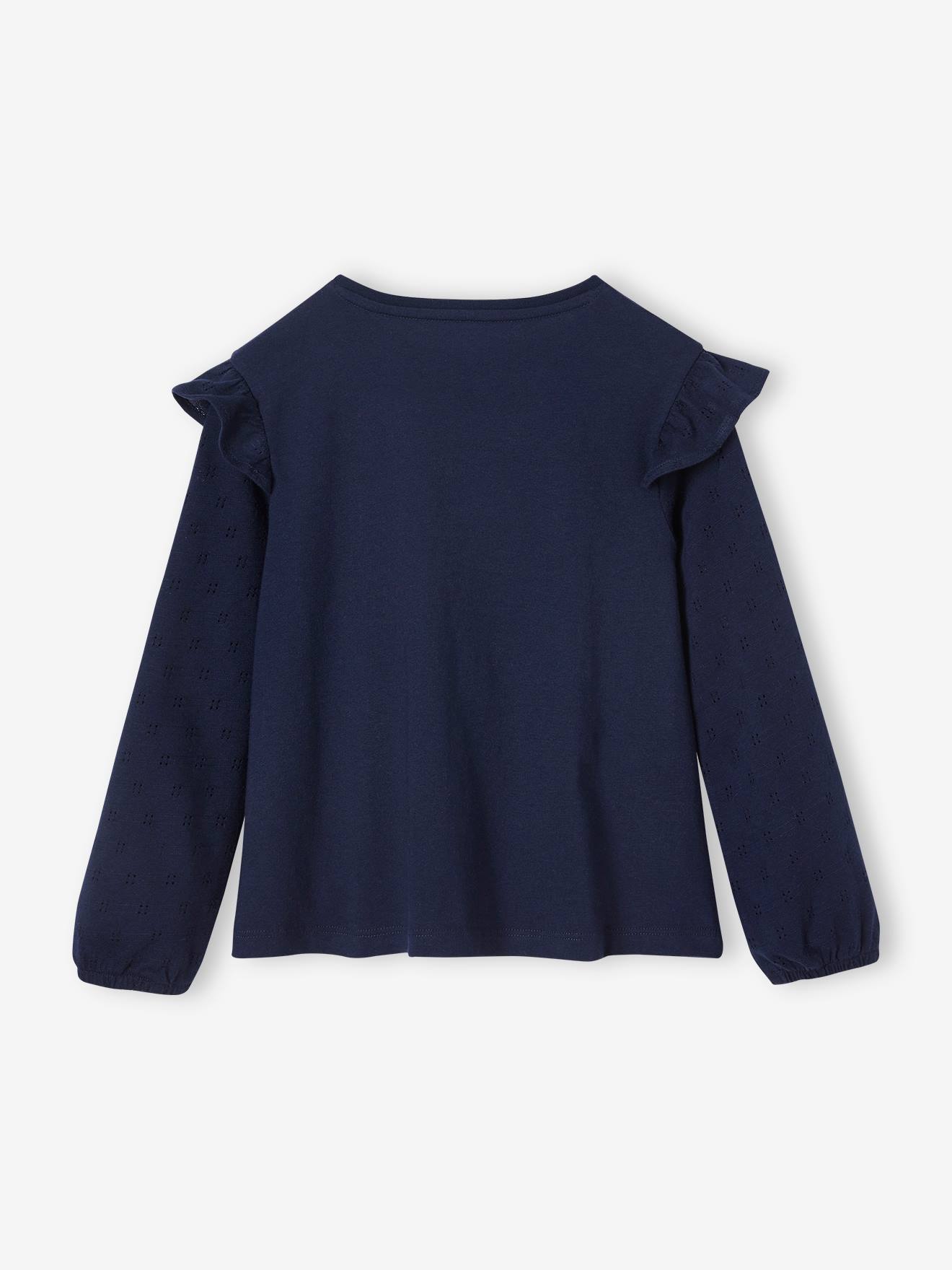 Vertbaudet Mädchen Blusenshirt BASIC, personalisierbar Oeko-Tex - marine