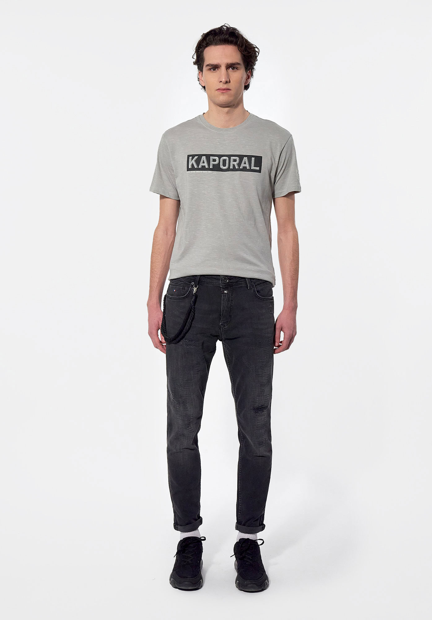 JUDE   Jean tapered slim noir Homme