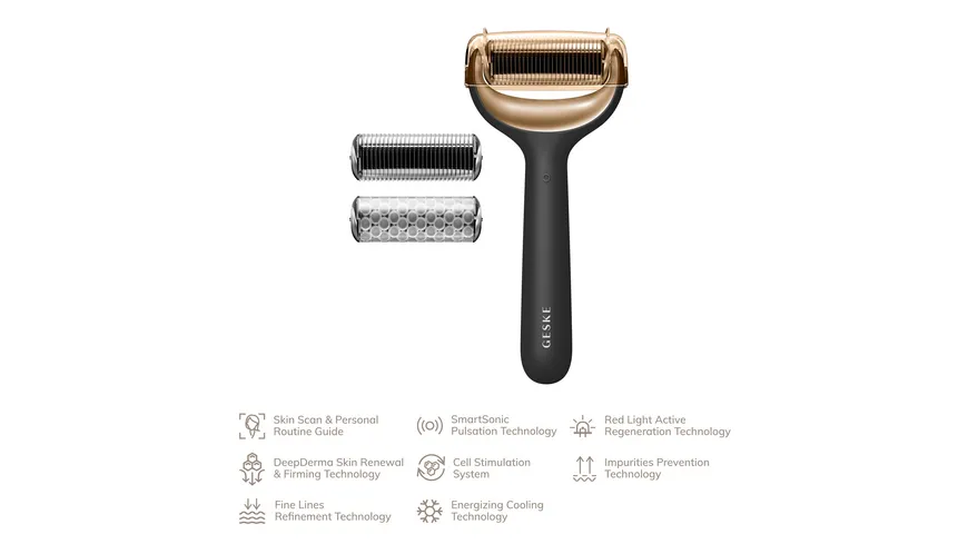 GESKE Microneedle Face & Body Roller 8 IN 1 gray gray