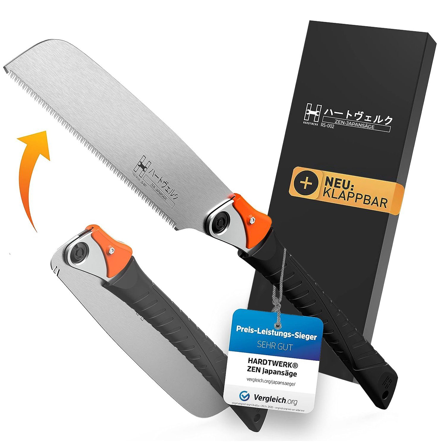Hardtwerk® Japansäge klappbar (Kataba) 240 mm aus SK4 Carbonstahl
