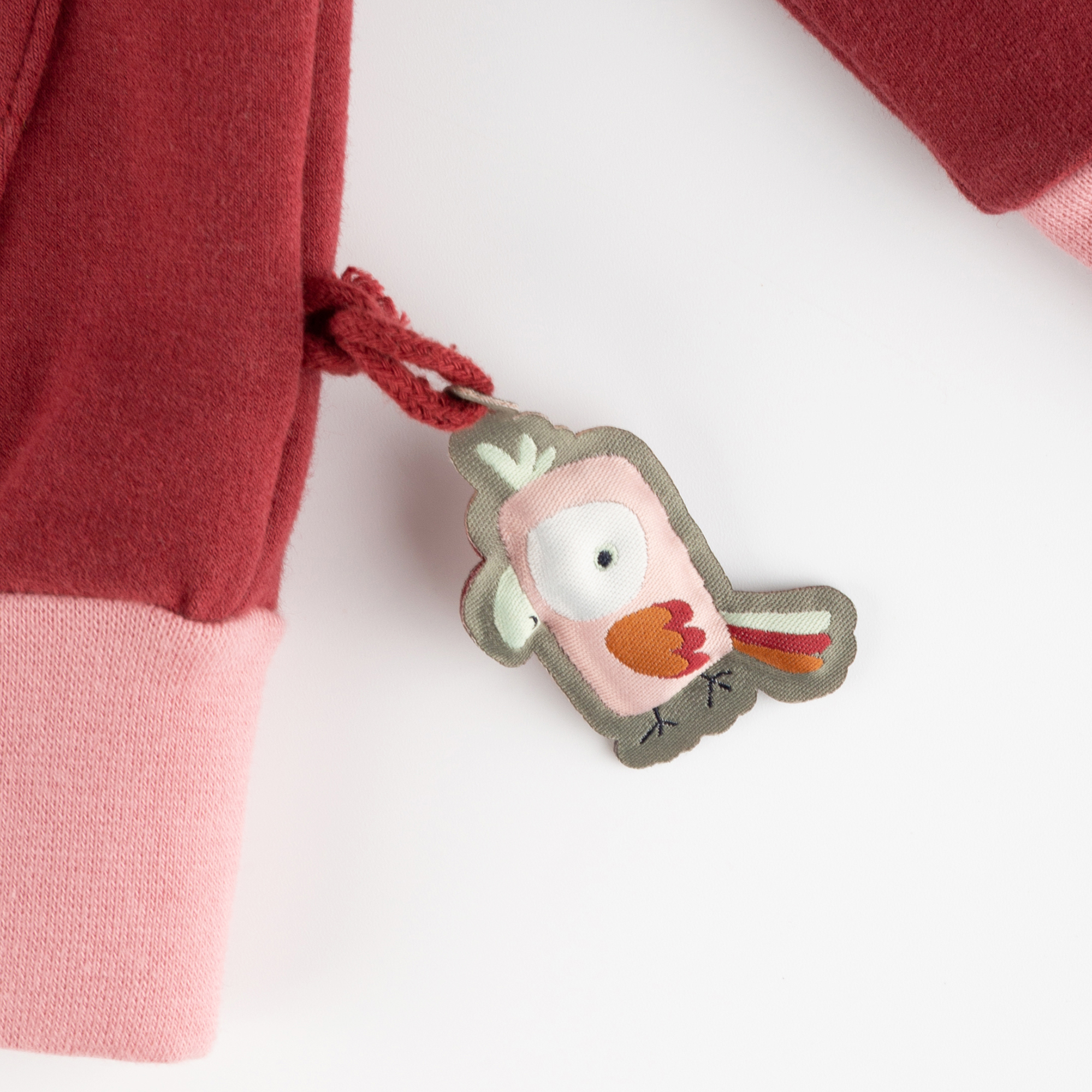 Kinder Sweatjacke mit Kapuze und Stickmotiv Blumen, dunk