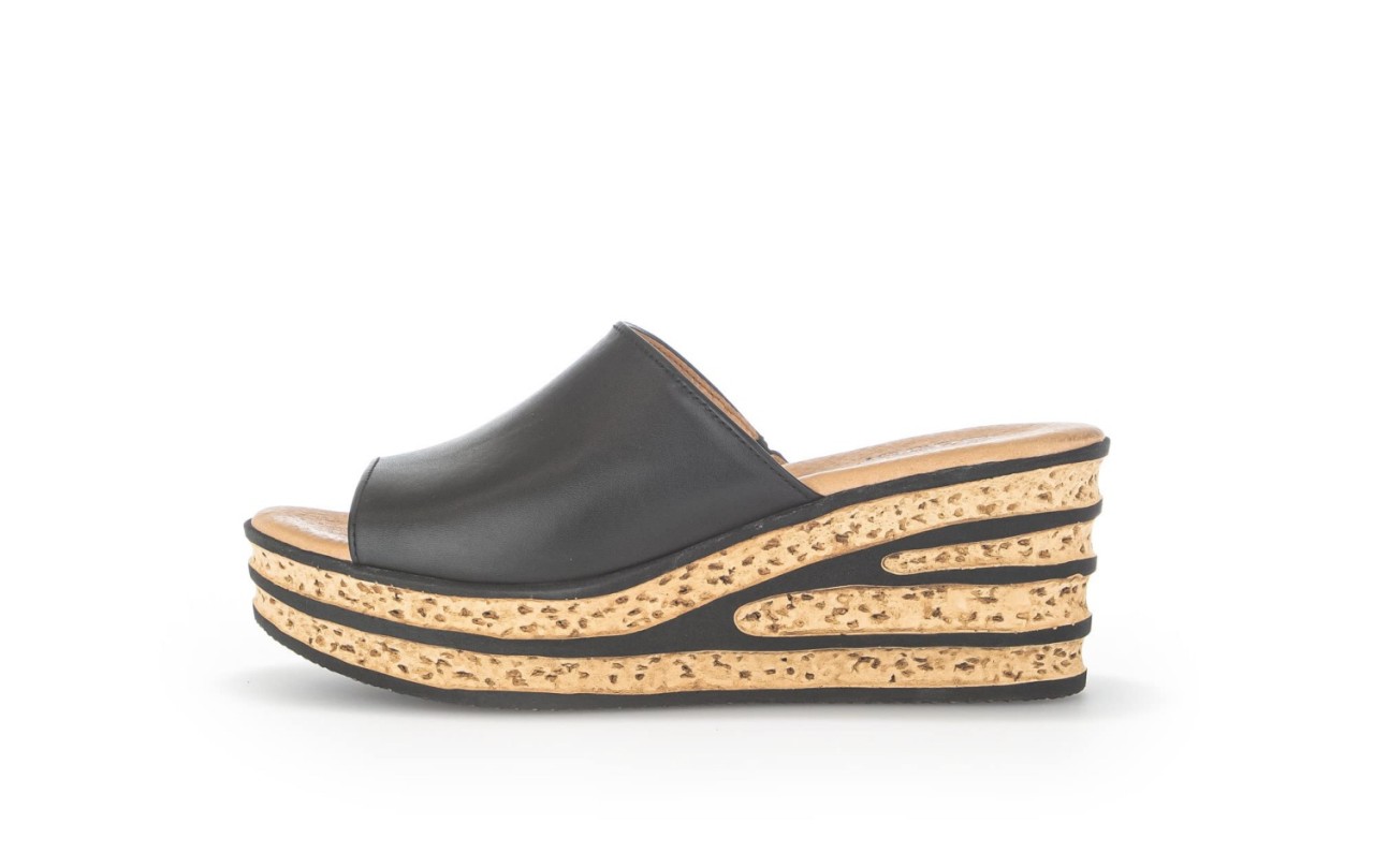 GABOR Pantoletten schwarz Gabor Fashion Pantolette 24.650.27 Schwa