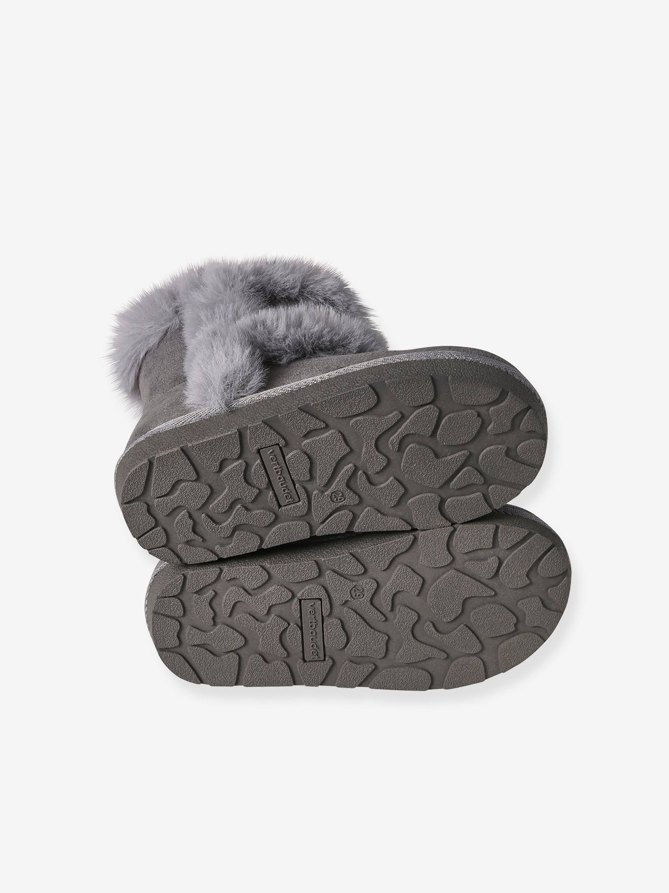 Vertbaudet Warme Mädchen Regen-Boots - grau