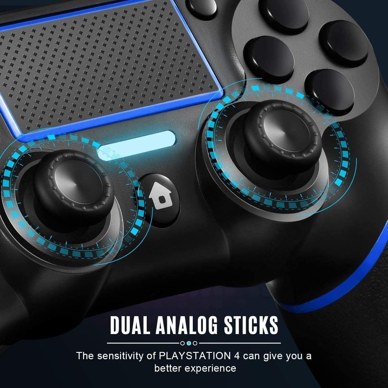 QTIYE Wireless Gamenpad Controller für Ps4 /Ps4 Pro/ Ps4 Slim PlayStation 4-Controller