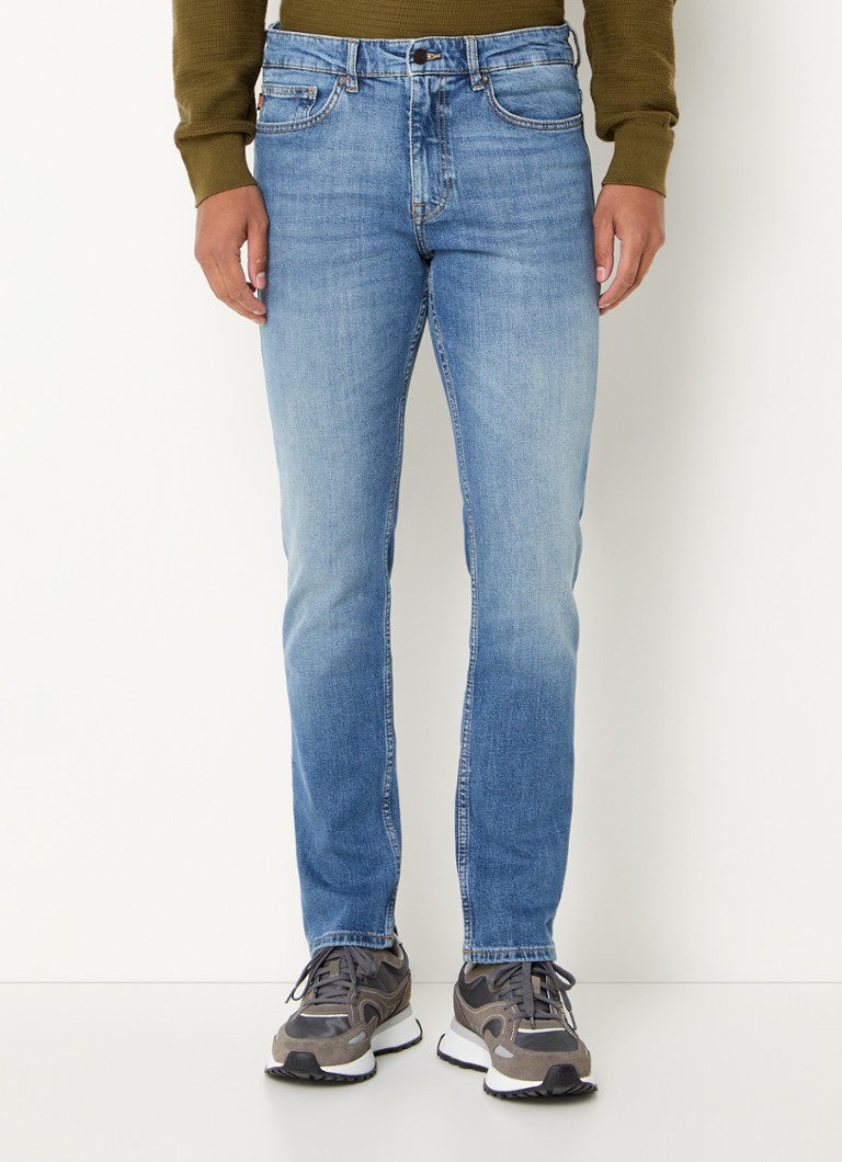Calça jeans slim fit HUGO BOSS Delaware em mistura de lyocell