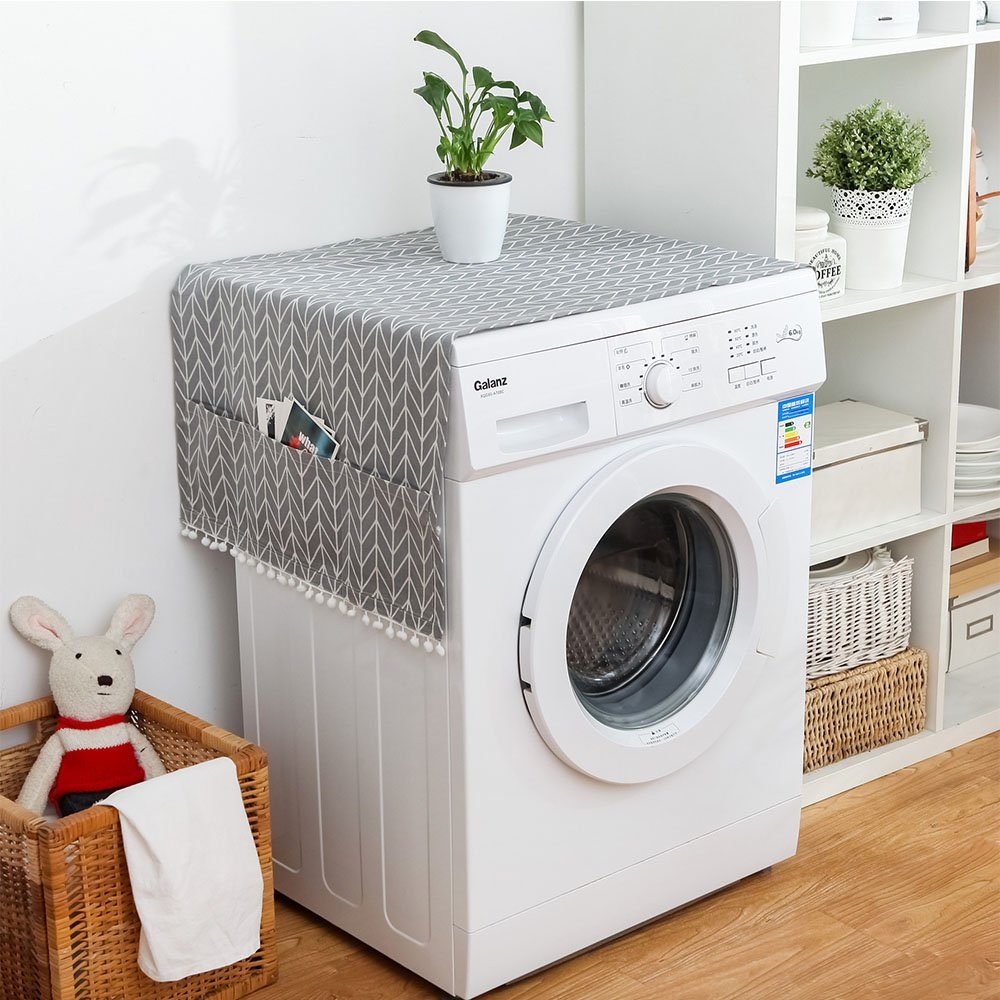 FELIXLEO Wäschespinne-Schutzhülle WaschmaschineStaubschutz mit Aufbewahrungstasche Einzeltür 55*130cm