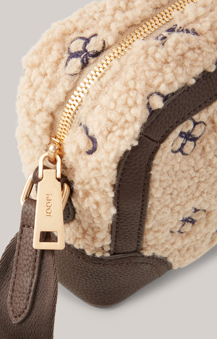 Schultertasche Decoro Peluche Cloe in Beige
