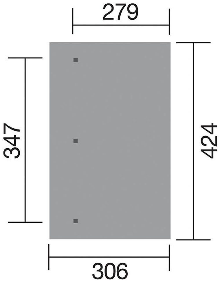 weka Terrassendach 671 Gr.3, BxT: 424x306 cm, Bedachung Dachplatten, Pfostenstärke 90 mm