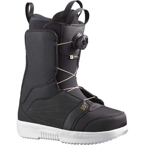 DAMEN SNOWBOOT SNOW. BOOTS PEARL BOA BLACK/WHITE/GOLD