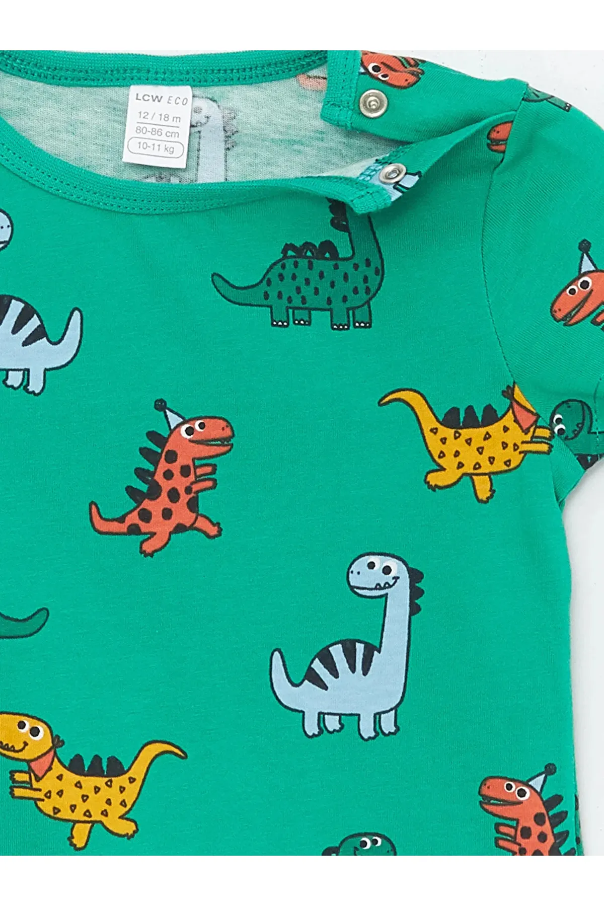LC Waikiki  LCW ECO Baby-Schlafanzug-Set mit Rundhalsausschnitt, kurzen Ärmeln und Shorts