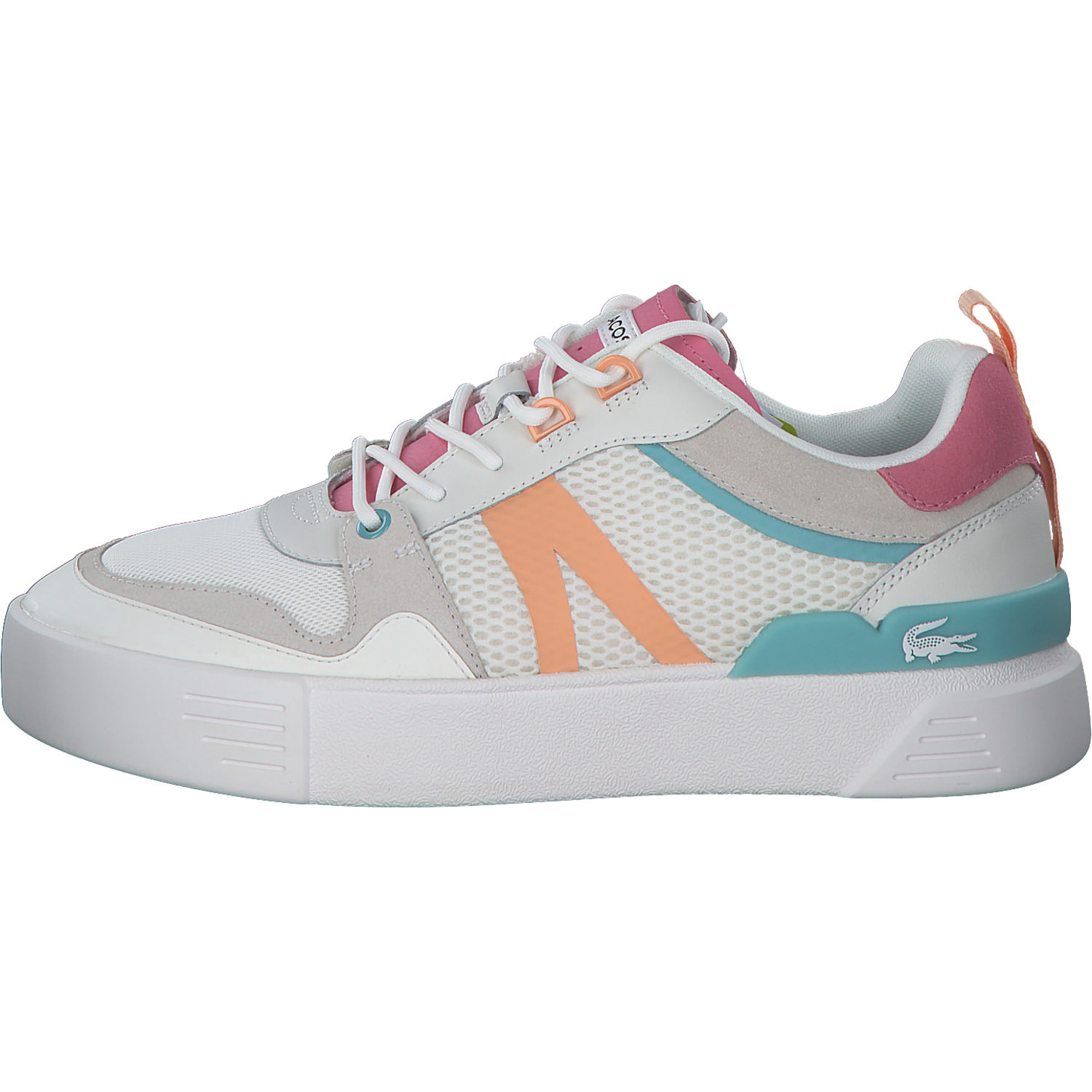Lacoste L002 45CFA0010, Schnürschuhe, Damen, white/pink