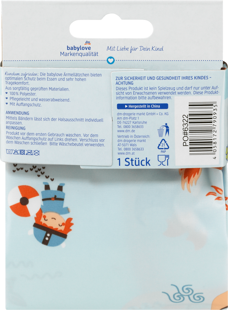 Ärmellätzchen blau, 1 St