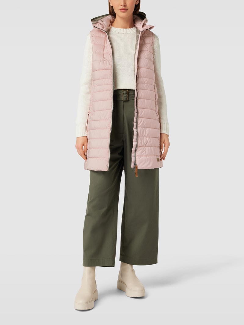 Weste mit Label-Details in rosé