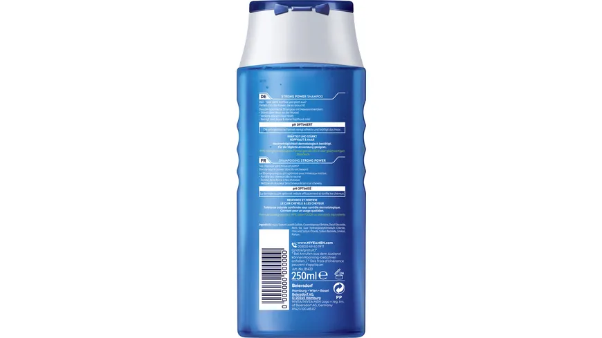 NIVEA MEN Strong Power Shampoo gesundes kräftiges Haar 250 ml